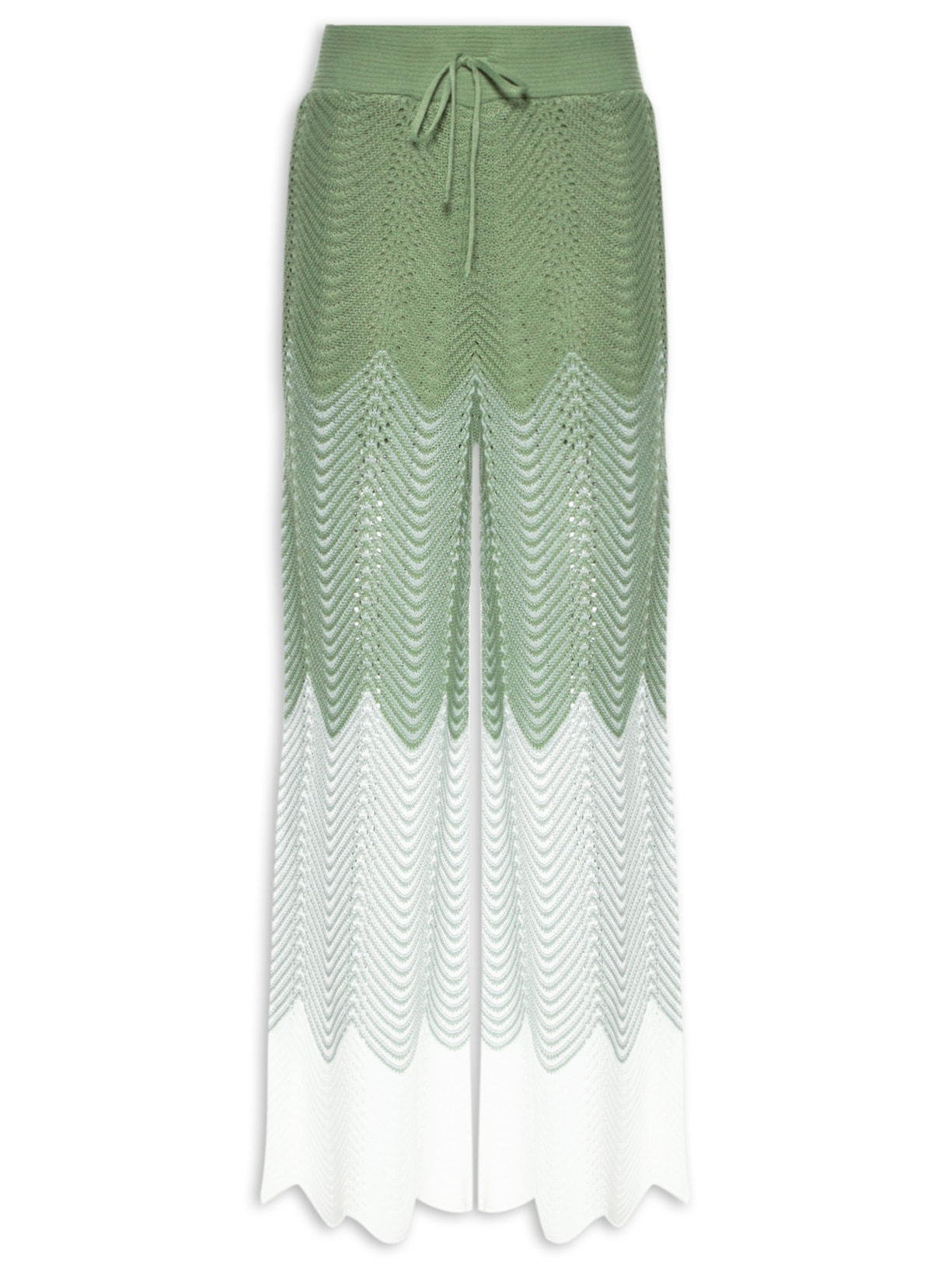Calça Feminina Degradê Em Tricot - Verde