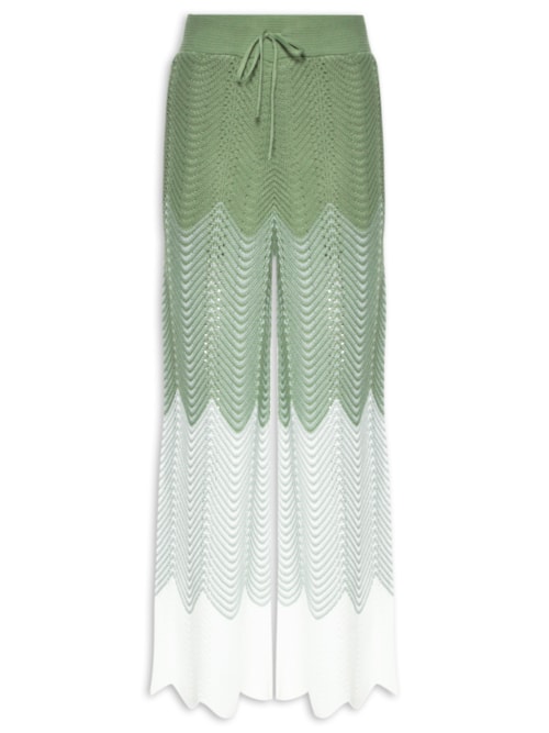 Calça Feminina Degradê Em Tricot - Verde