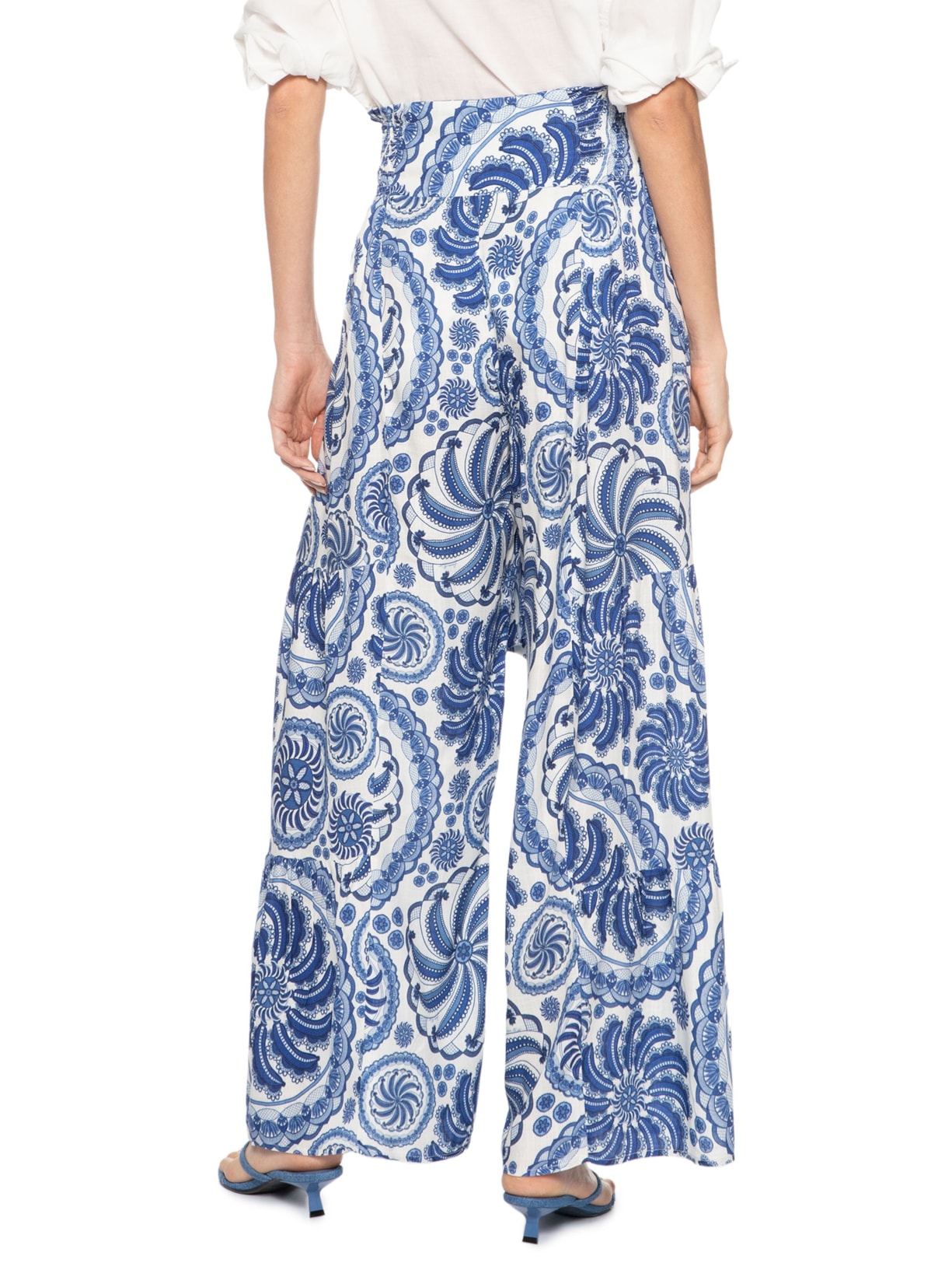 Calça Feminina Delicadeza De Banana Azul Farm Praia