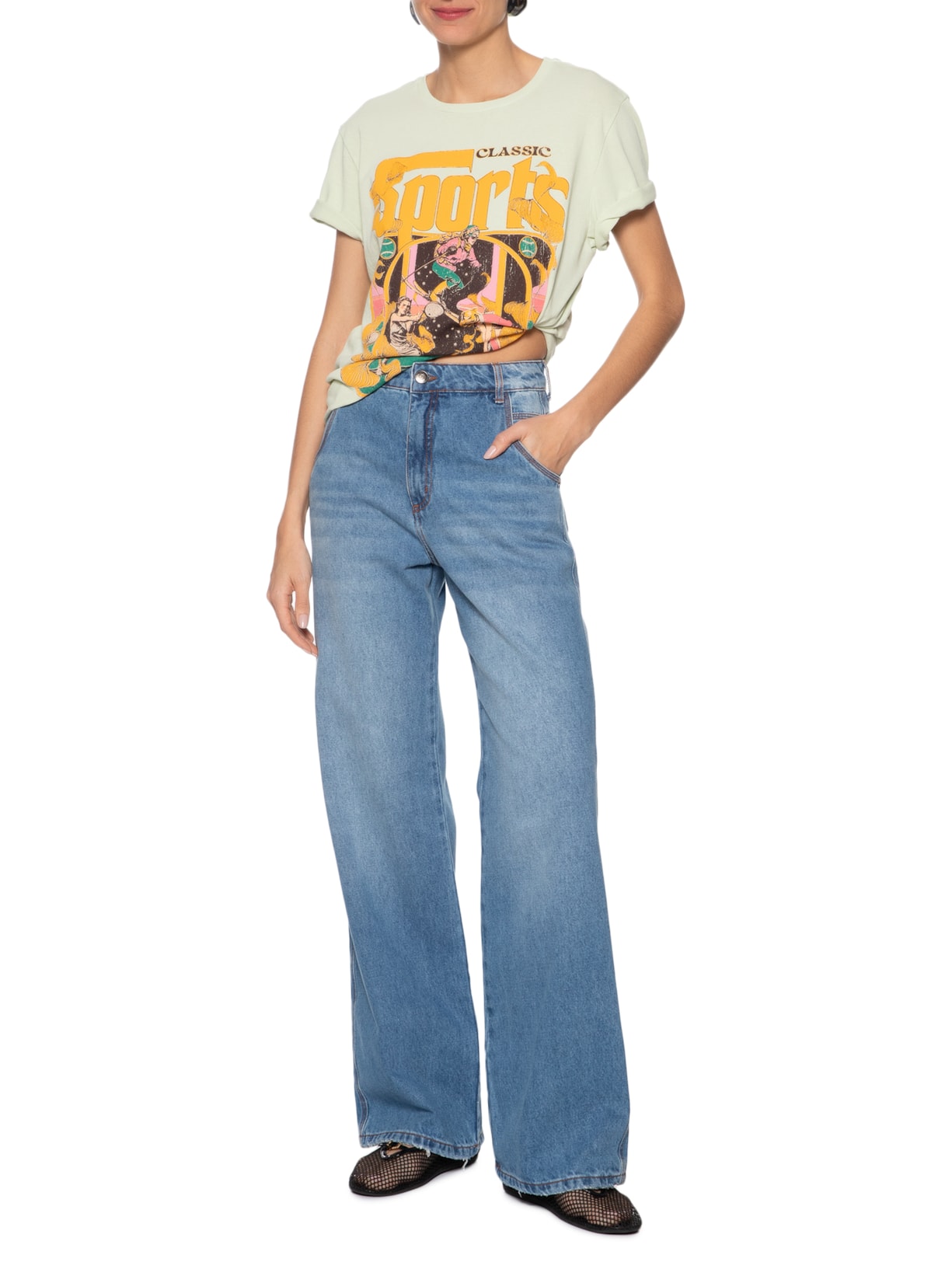 Calça Feminina Denim Bel Azul Niini