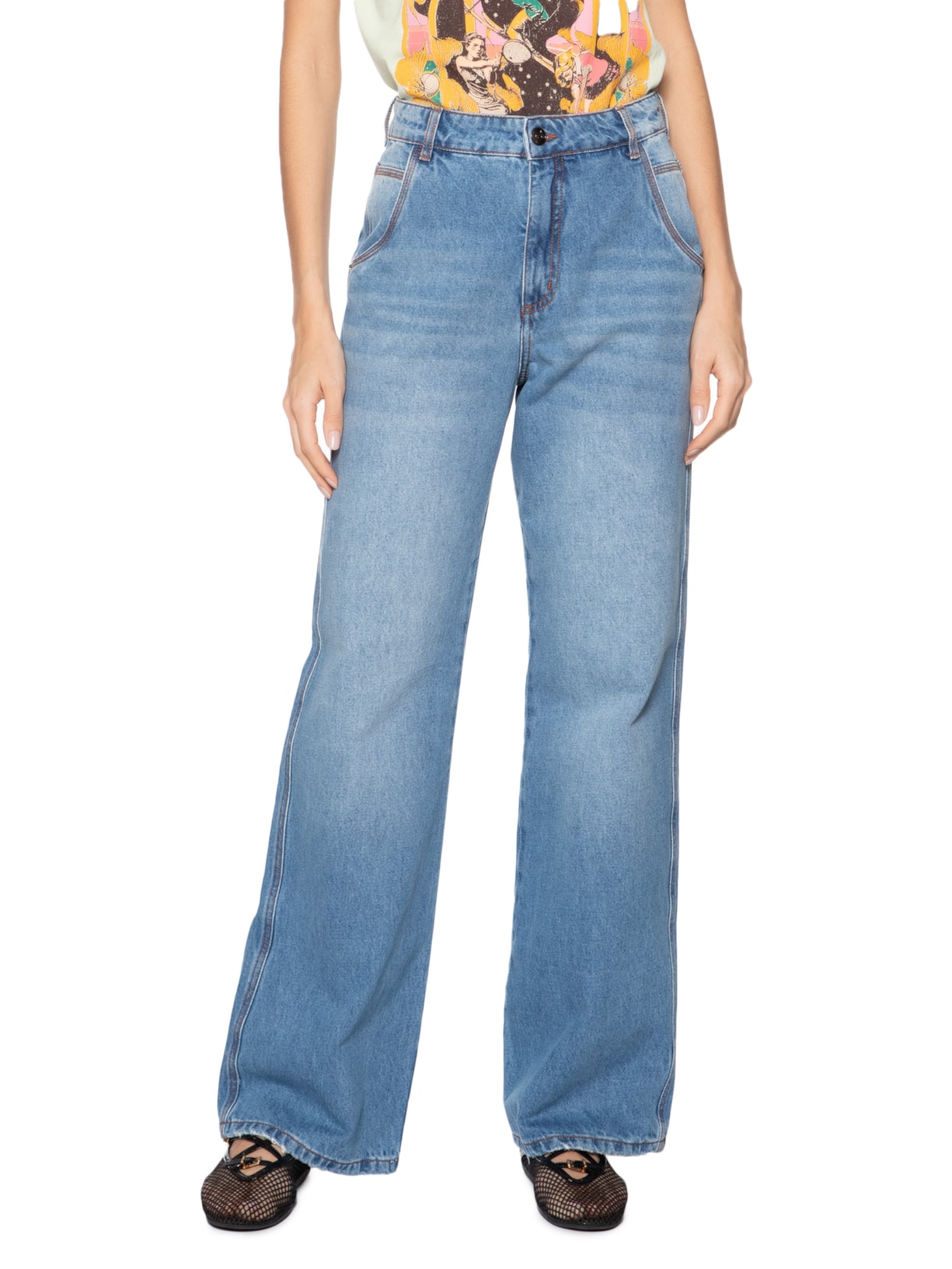 Calça Feminina Denim Bel Azul Niini