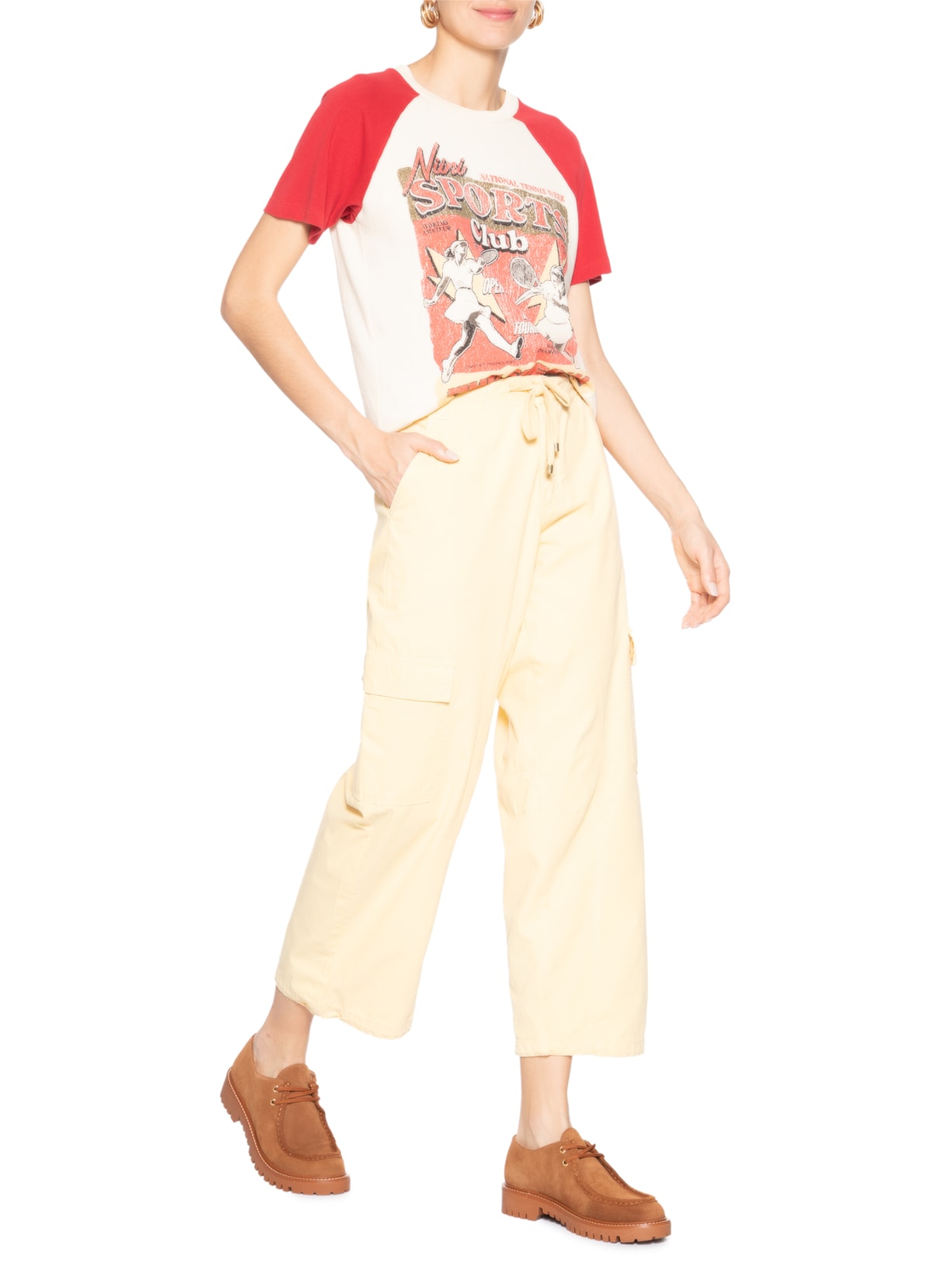 Calça Feminina Denim Lucy Soleil Amarelo Niini