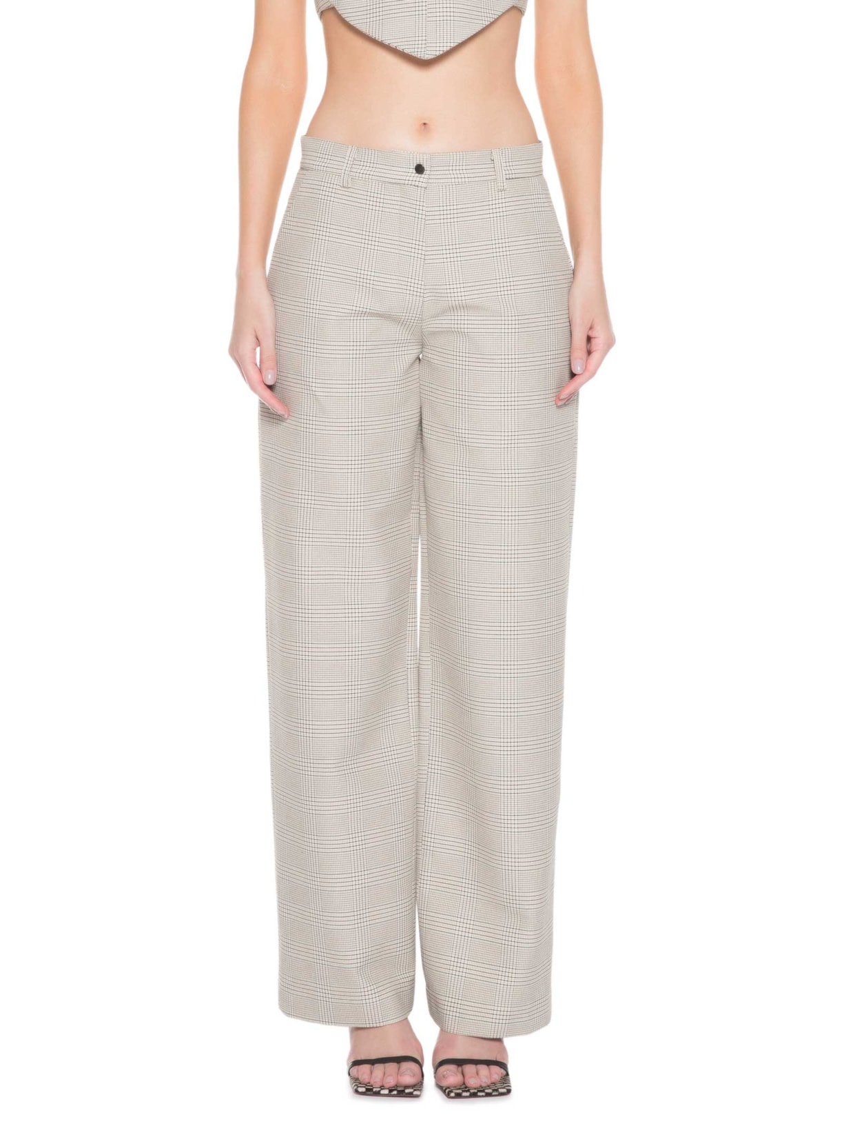 Calça Feminina Denver Xadrez Bege Z.vitor