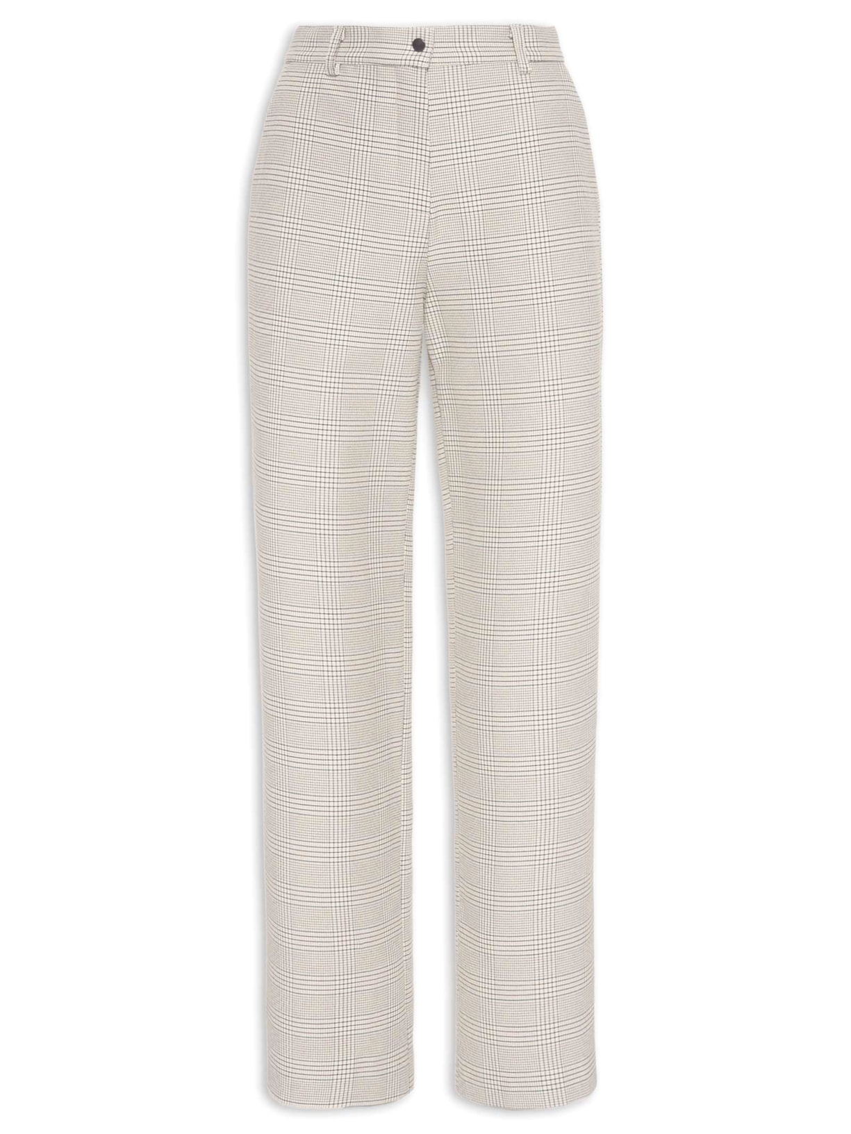 Calça Feminina Denver Xadrez Bege Z.vitor