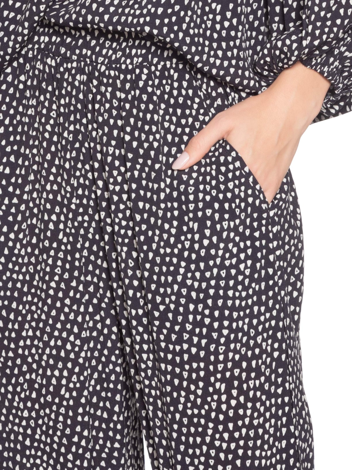 Calça Feminina Detalhe Vivos Estampado Preto Animale