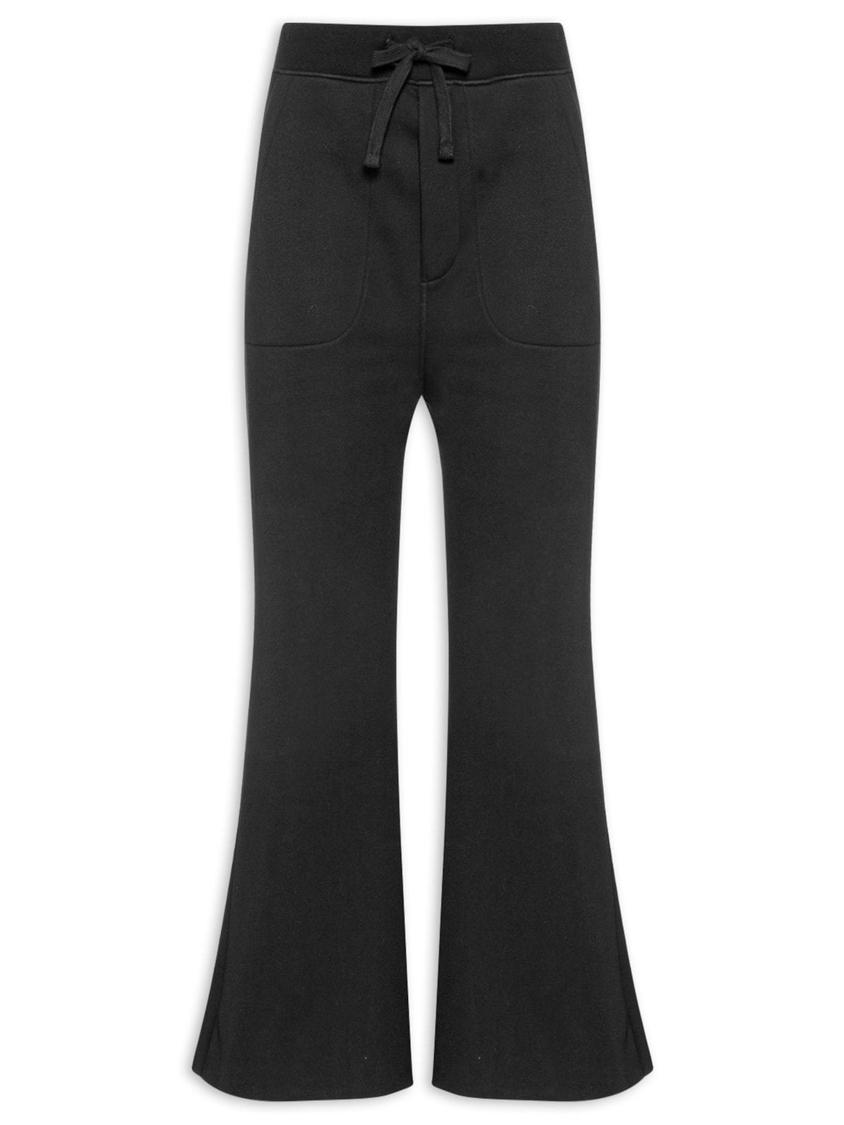 Calça Feminina Double Moletom Fleece Preto Osklen