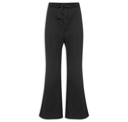 Calça Feminina Double Moletom Fleece - Preto
