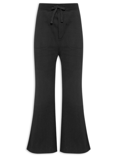 Calça Feminina Double Moletom Fleece - Preto