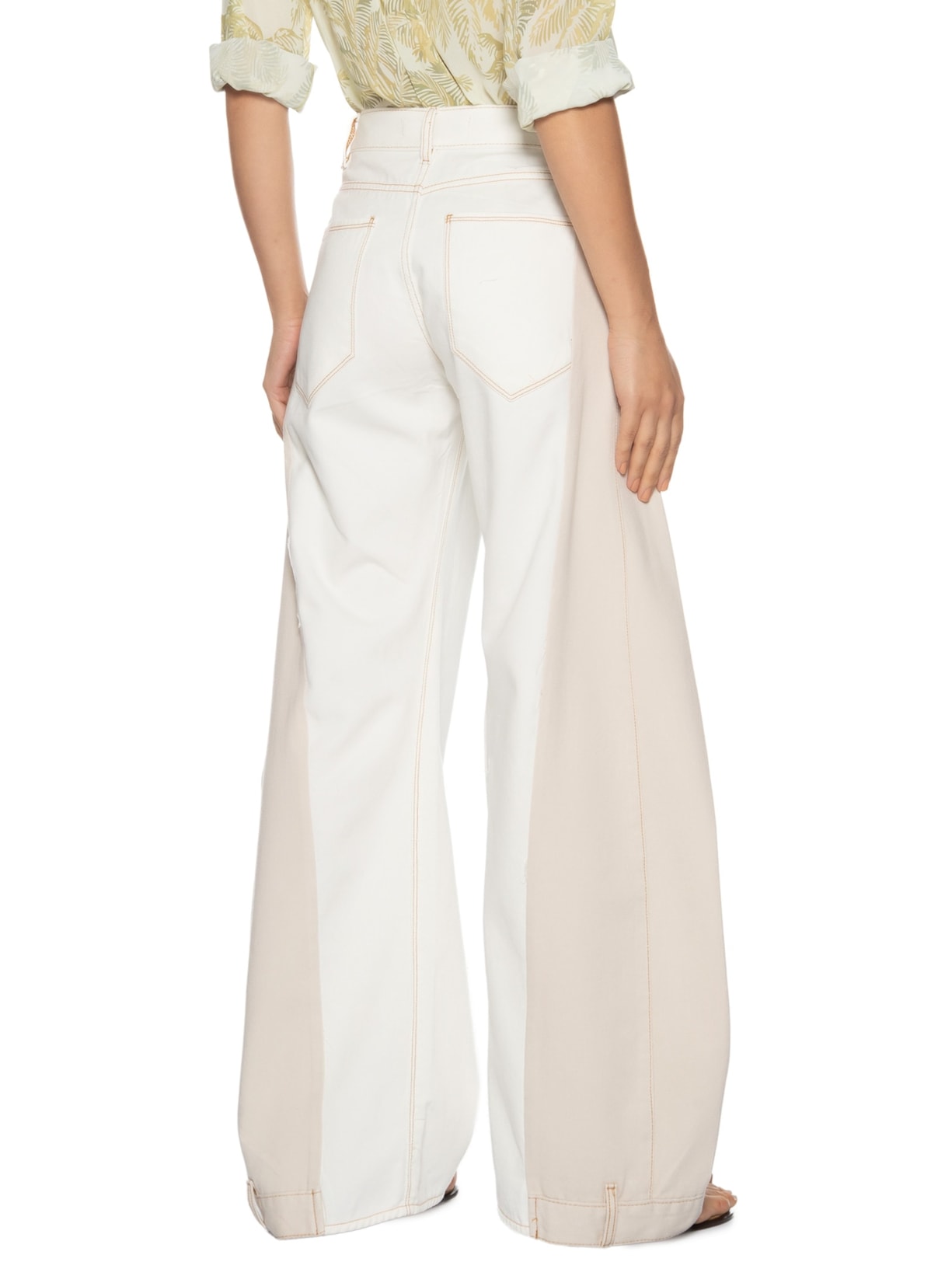 Calça Feminina Duo Sarja Branco Animale