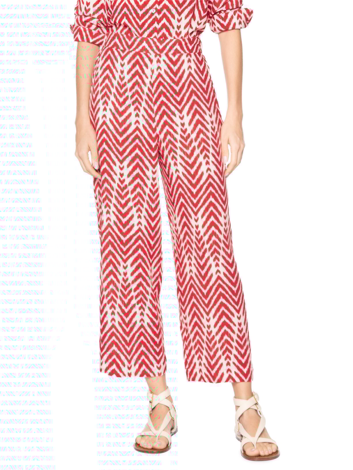 Calça Feminina Elástico Costas Vermelho Lenny Niemeyer