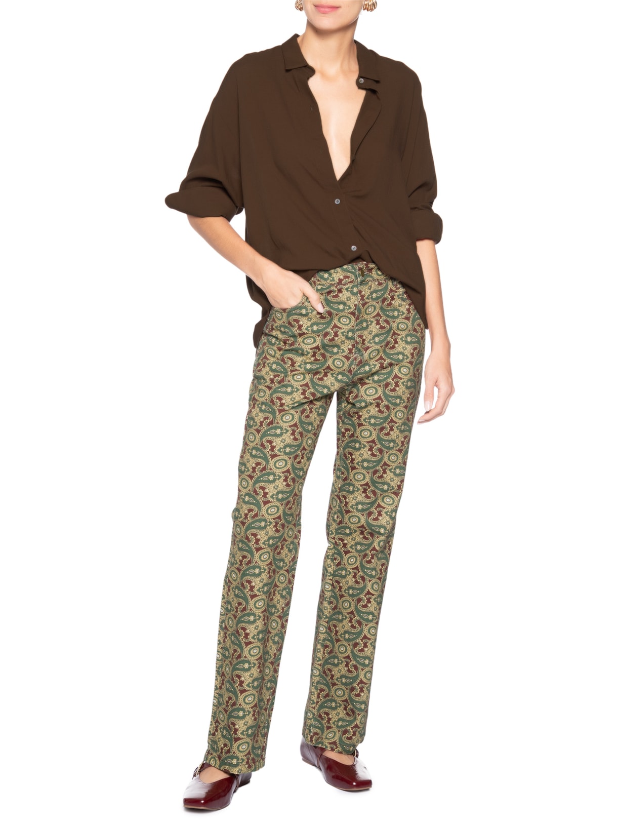 Calça Feminina Eleonor Claret Verde All Most Vintage