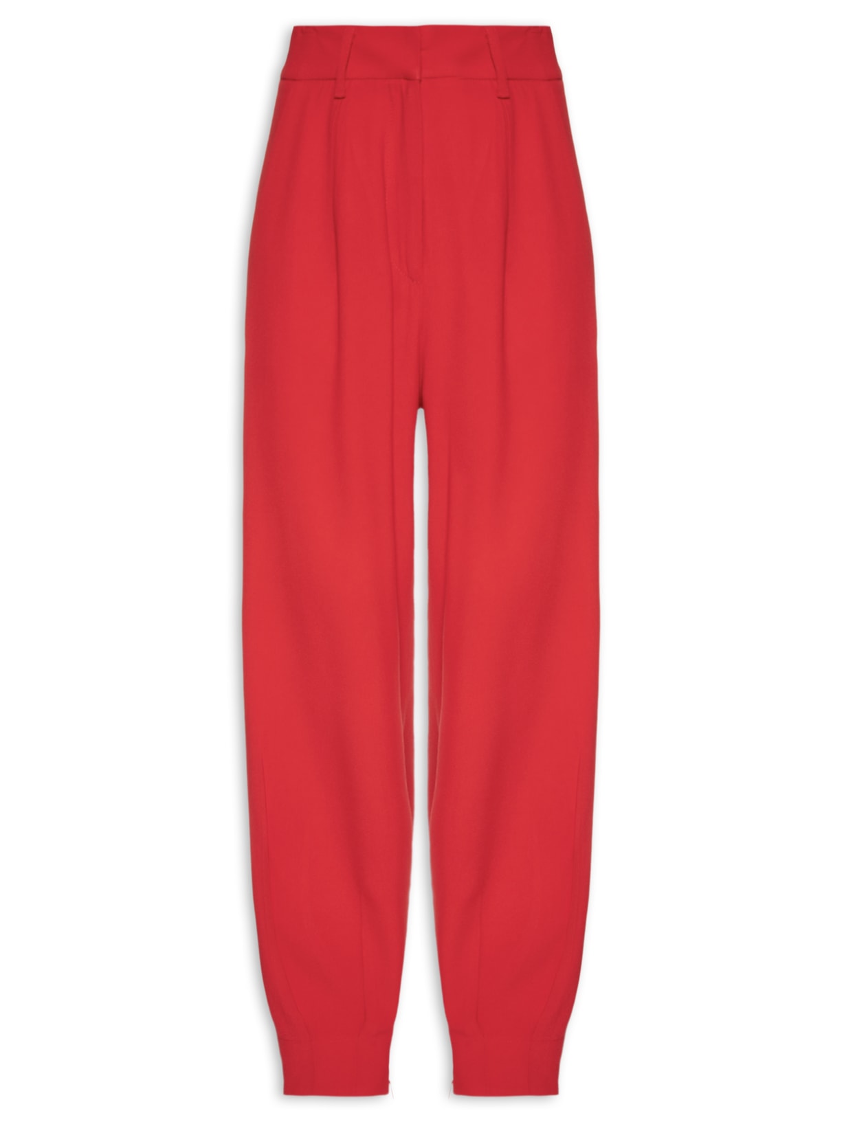 Calça Feminina Em Alfaiataria Cintura Alta Vermelho '2Essential