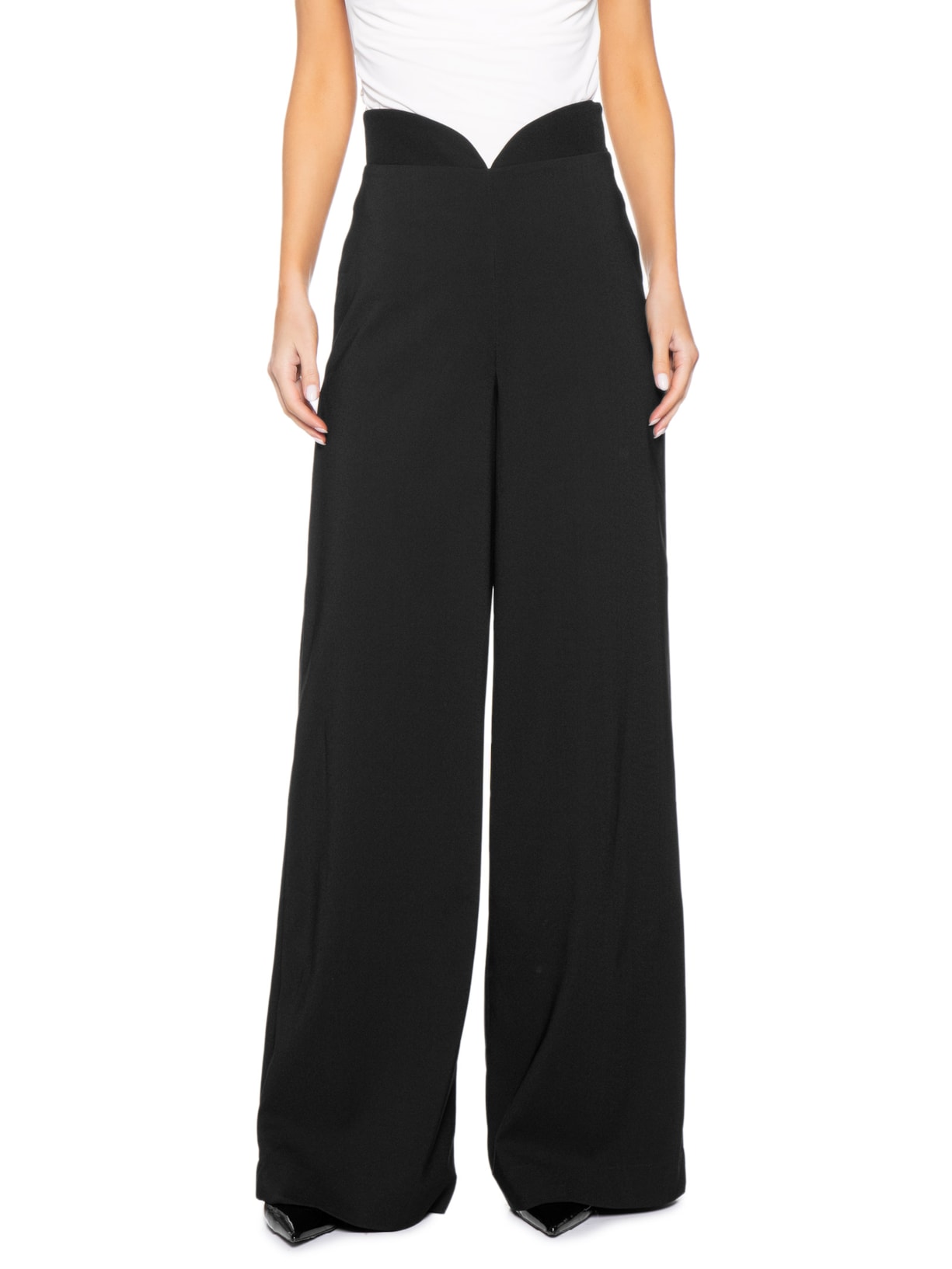 Calça Feminina Em Crepe Preto Caroline Perino
