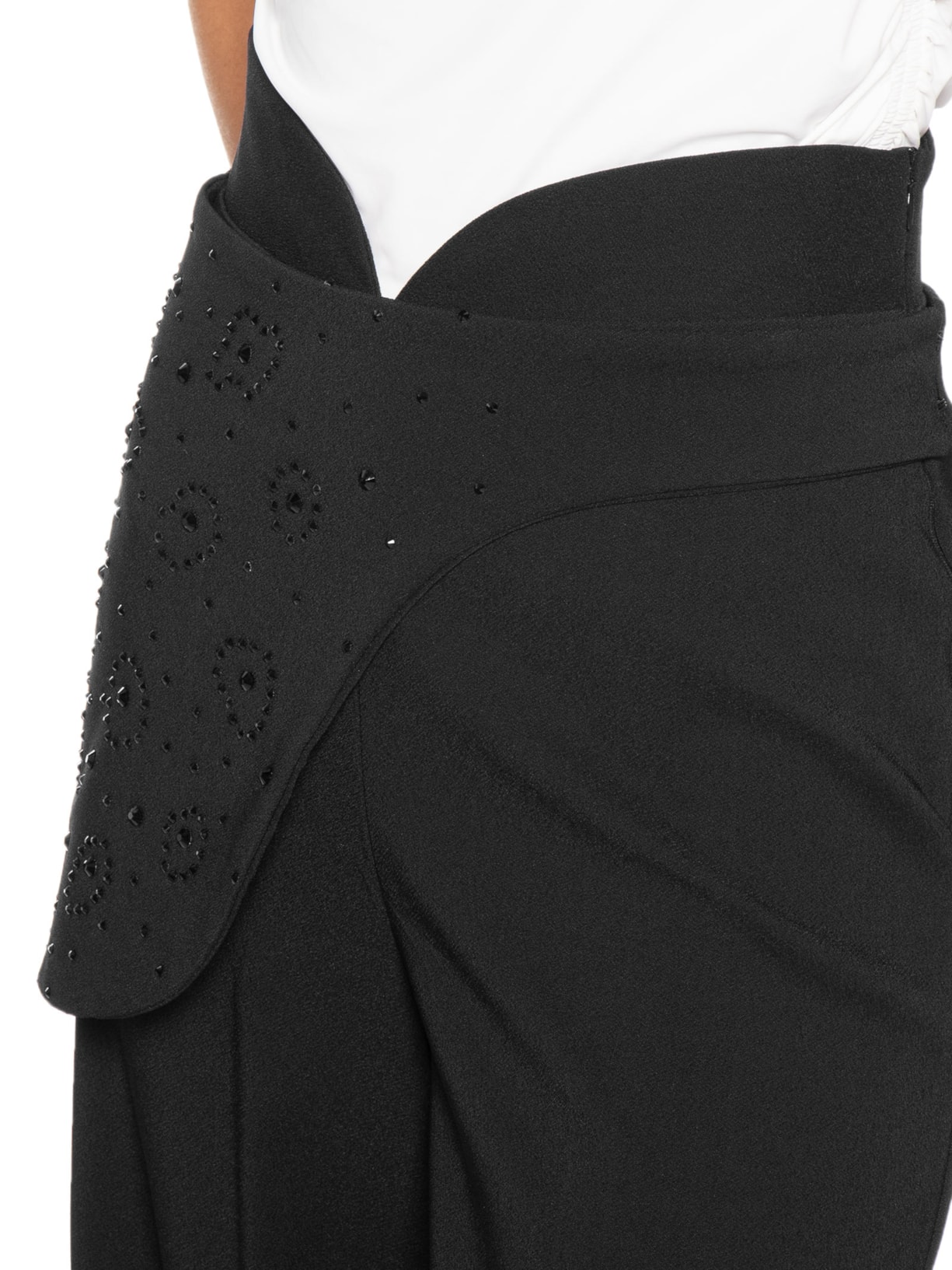 Calça Feminina Em Crepe Preto Caroline Perino