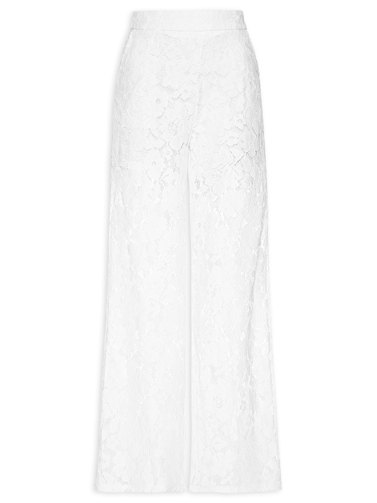 Calça Feminina Em Renda Branco Market 33