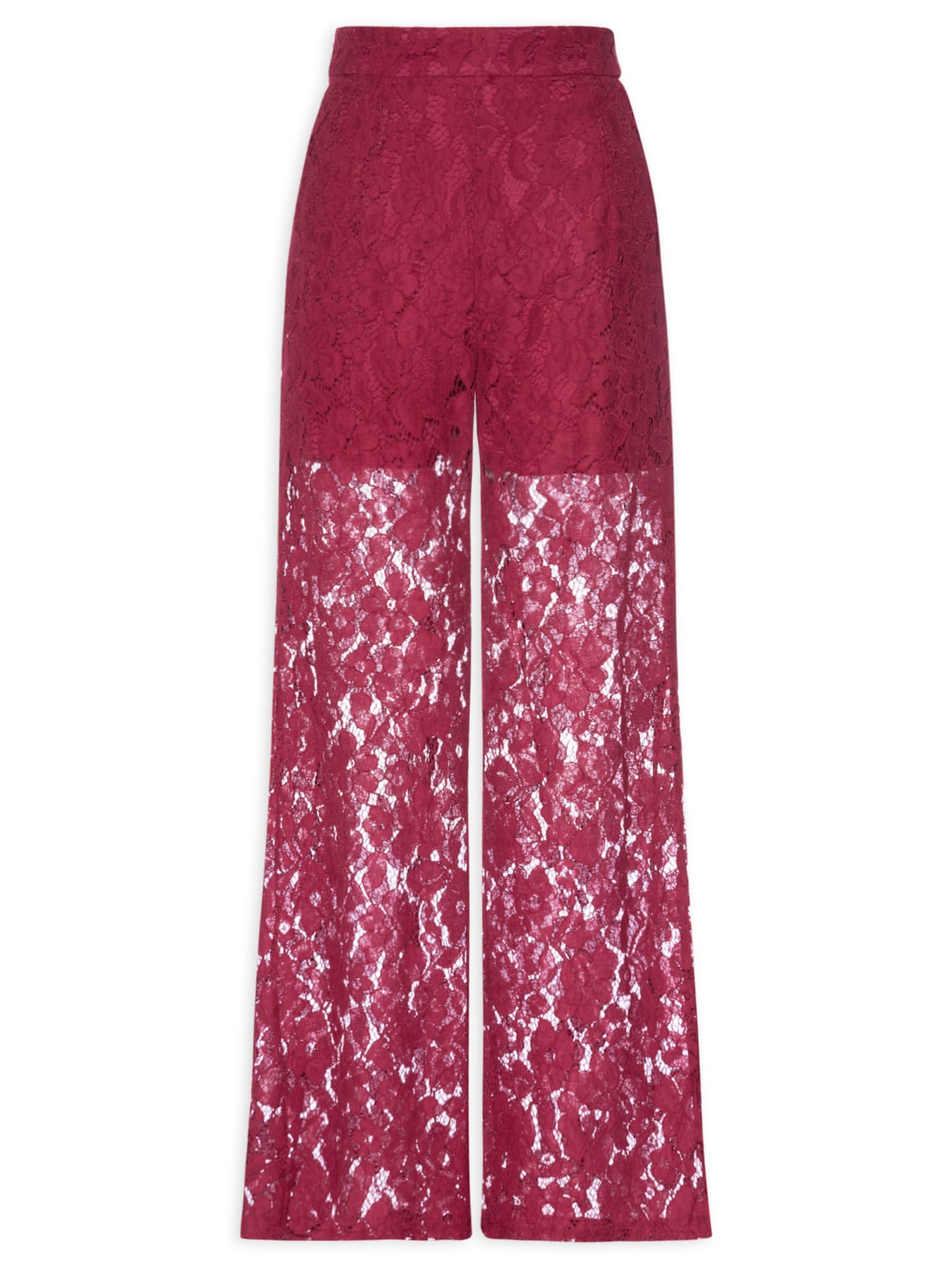 Calça Feminina Em Renda - Vermelho