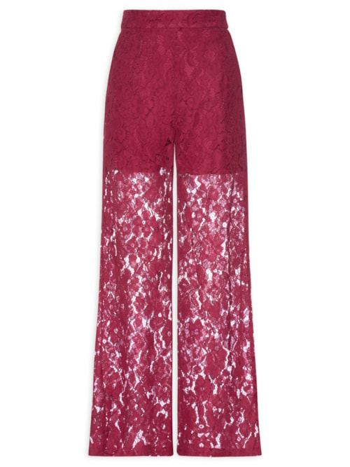 Calça Feminina Em Renda - Vermelho