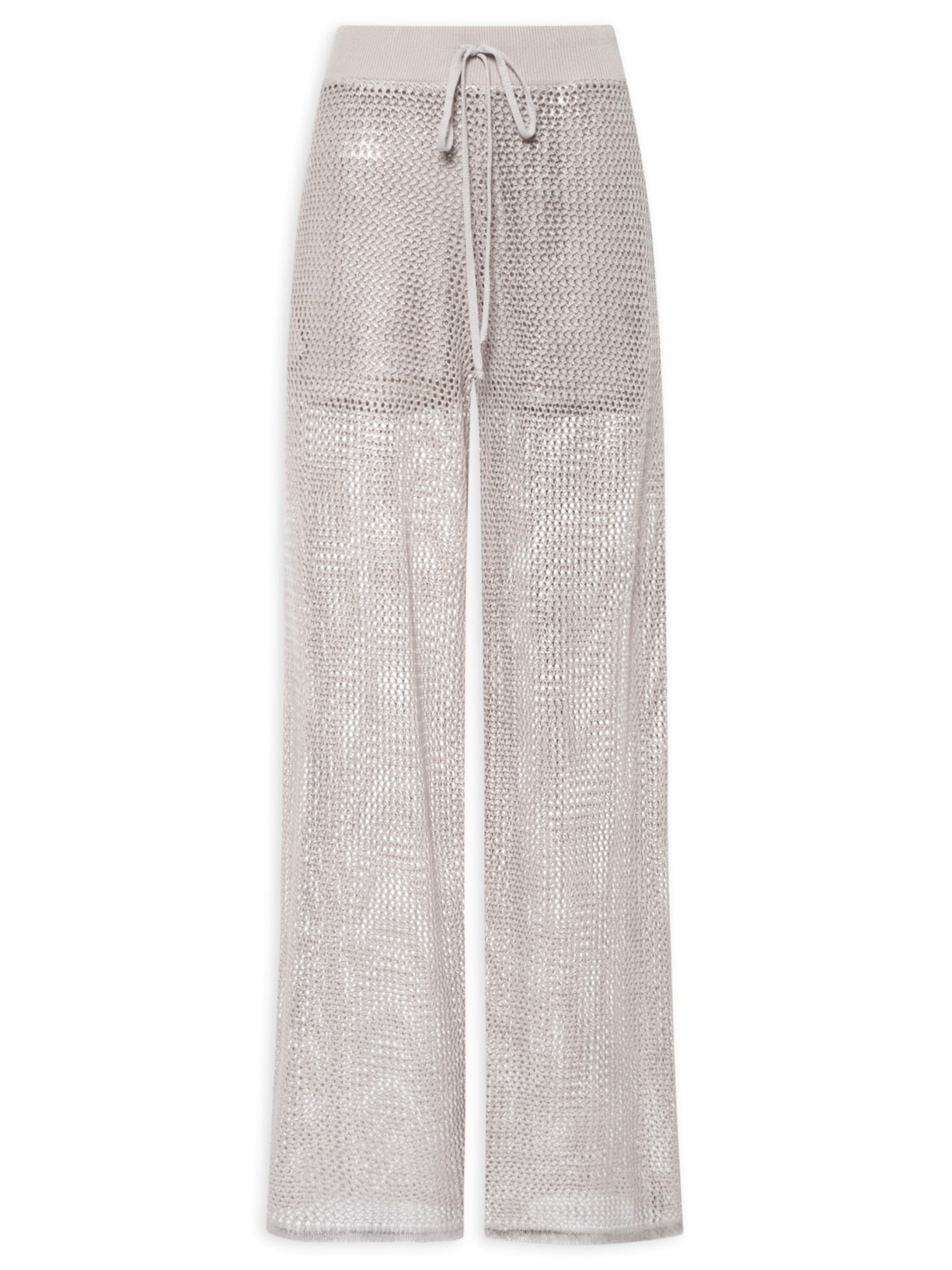 Calça Feminina Em Tricot Com Foil Prata Market 33