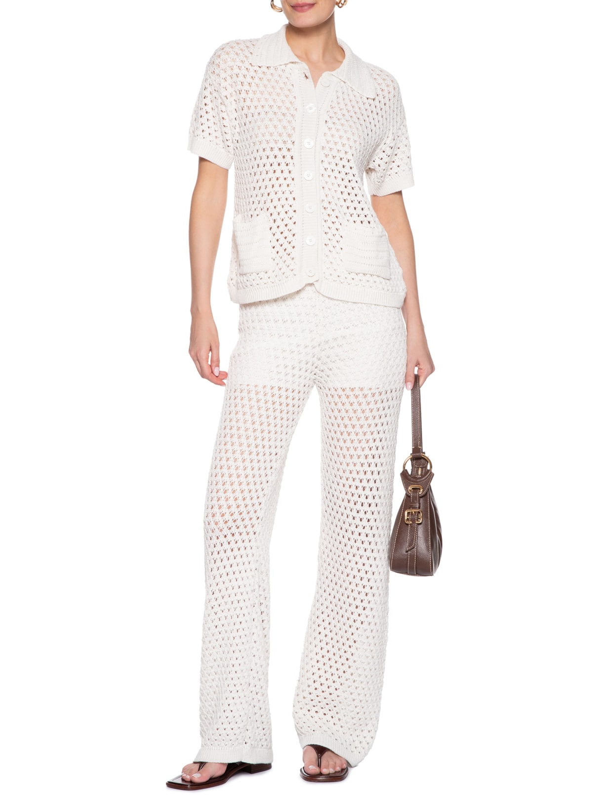 Calça Feminina Em Tricot Off White Market 33