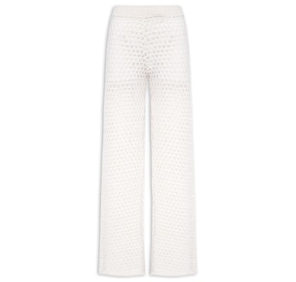 Calça Feminina Em Tricot - Off White