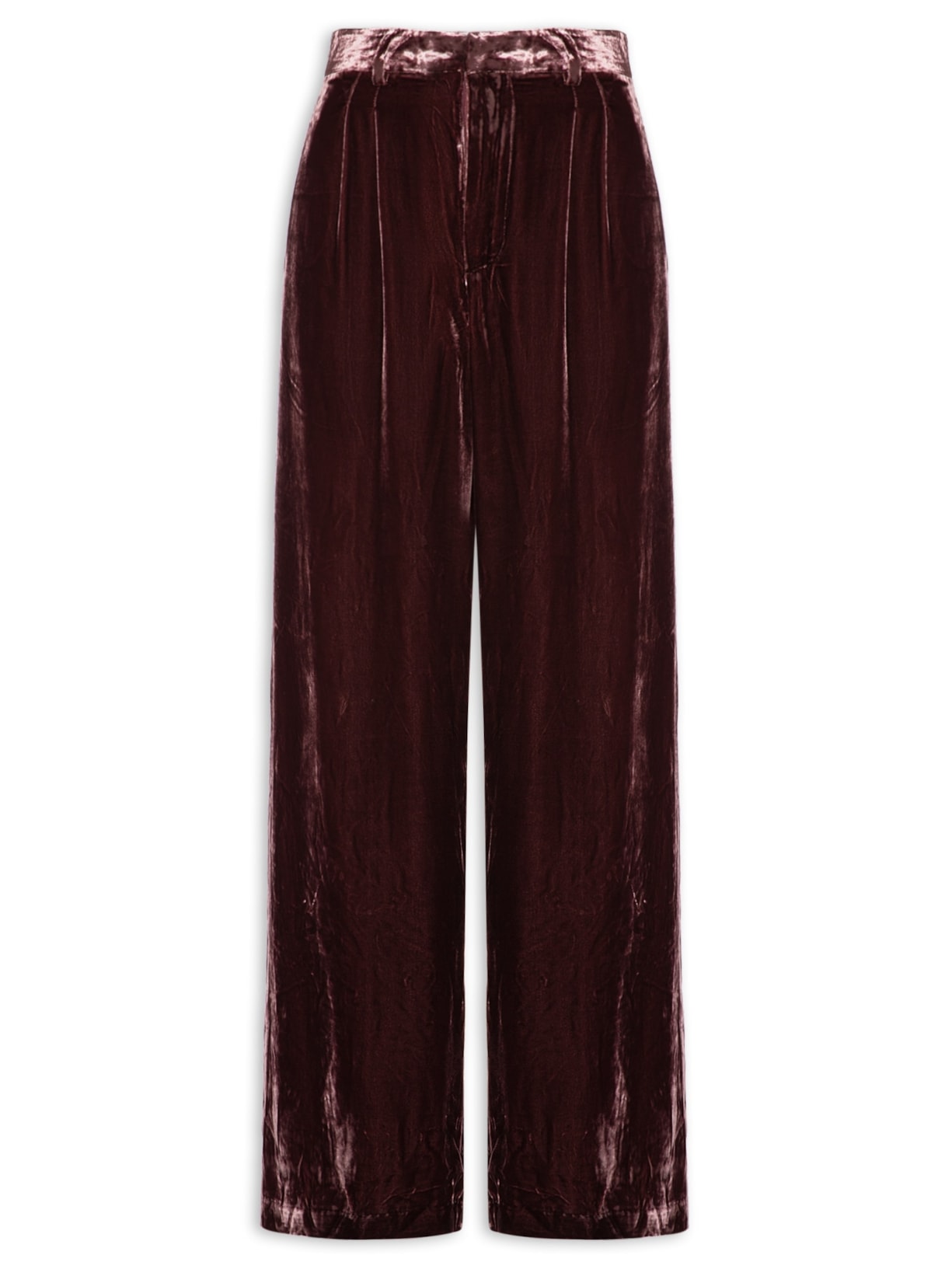 Calça Feminina Em Veludo Boho Roxo Animale