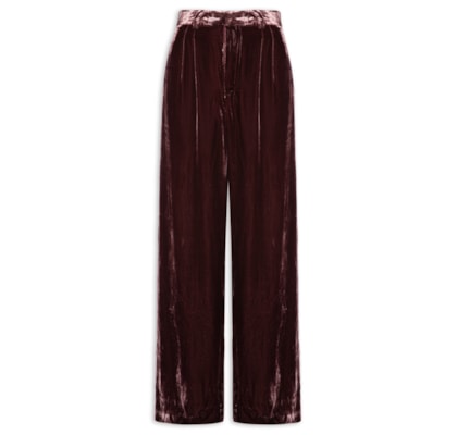 Calça Feminina Em Veludo Boho - Roxo