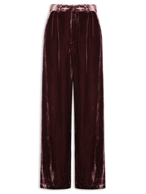 Calça Feminina Em Veludo - Roxo