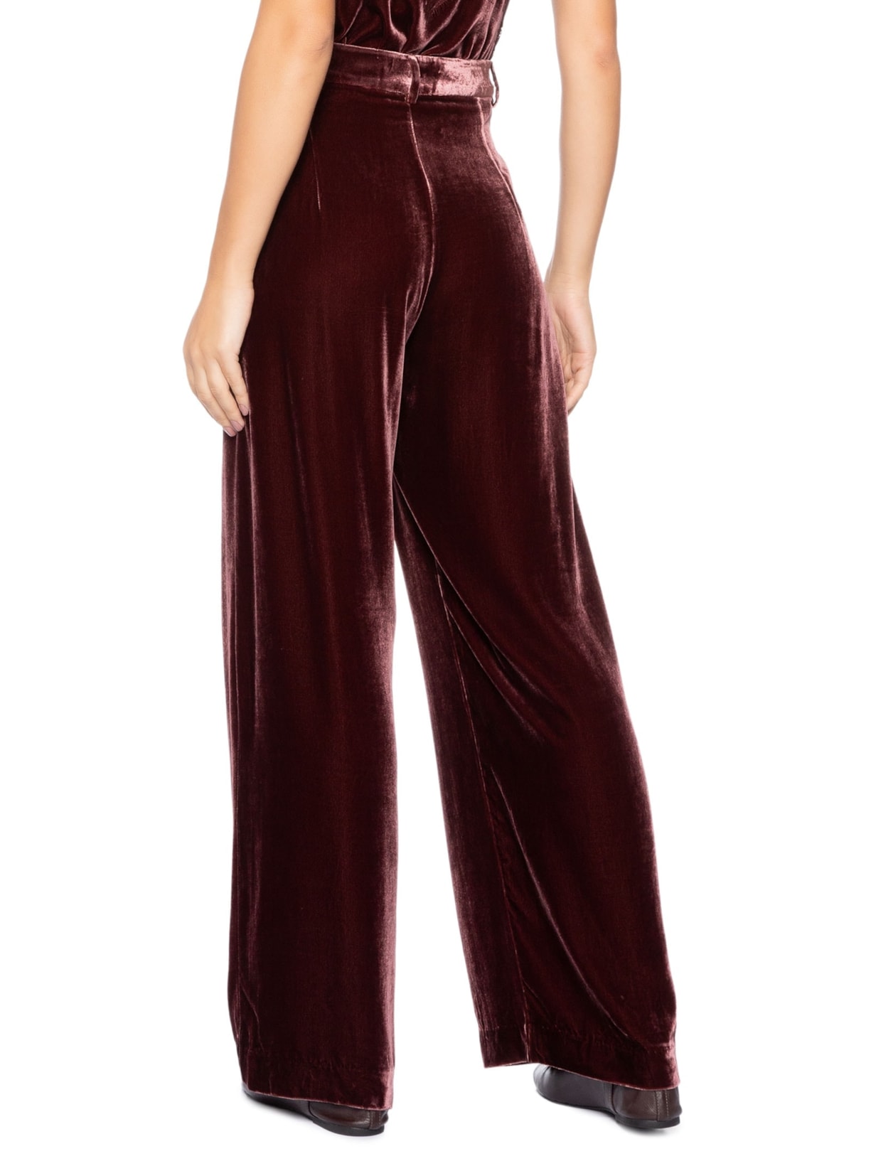 Calça Feminina Em Veludo Roxo Animale