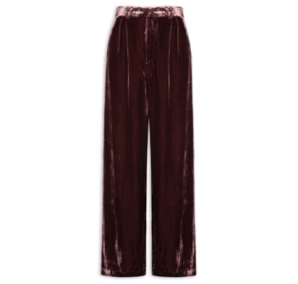 Calça Feminina Em Veludo - Roxo