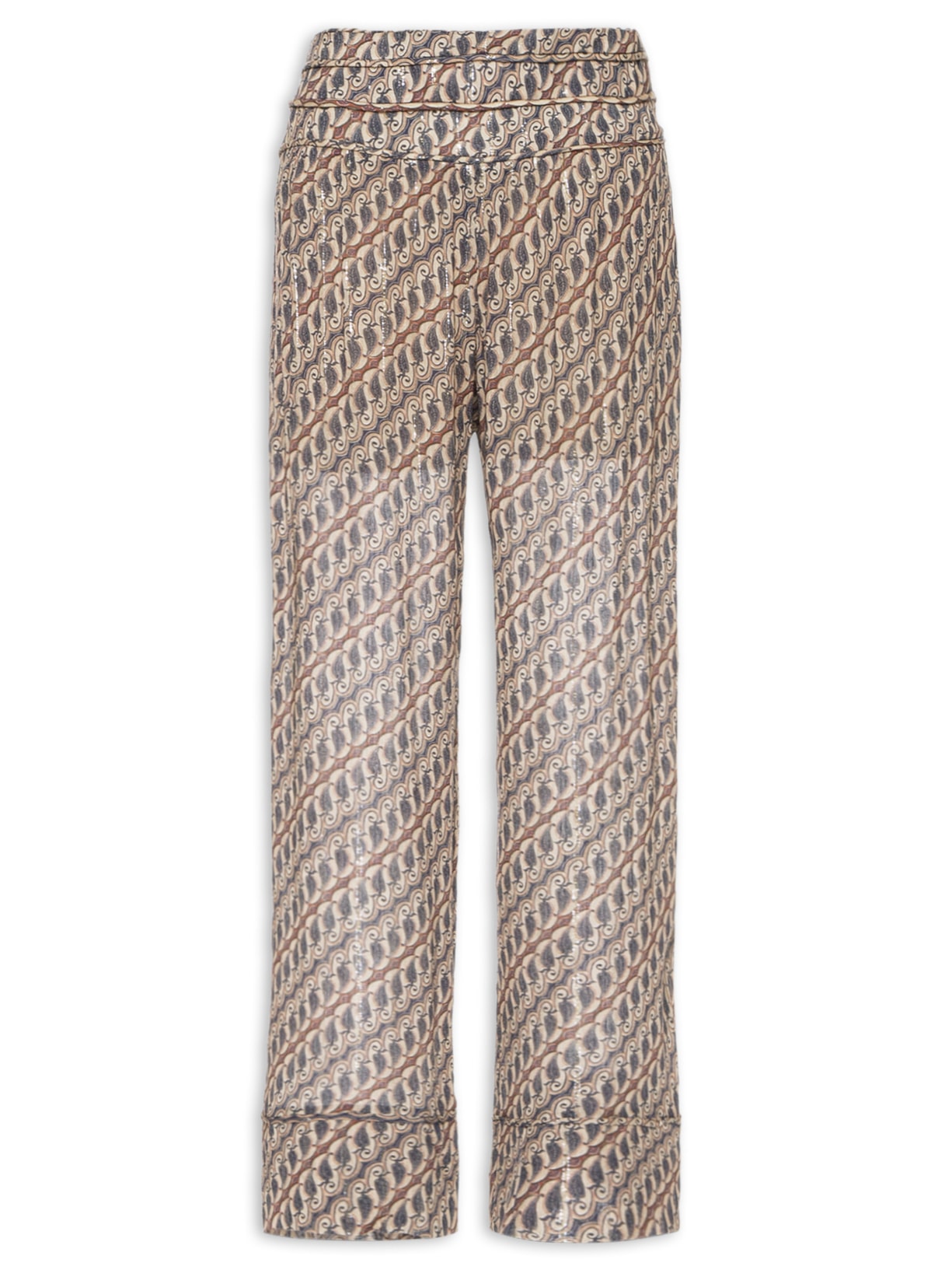 Calça Feminina Estampa Batik Niquel - Marrom