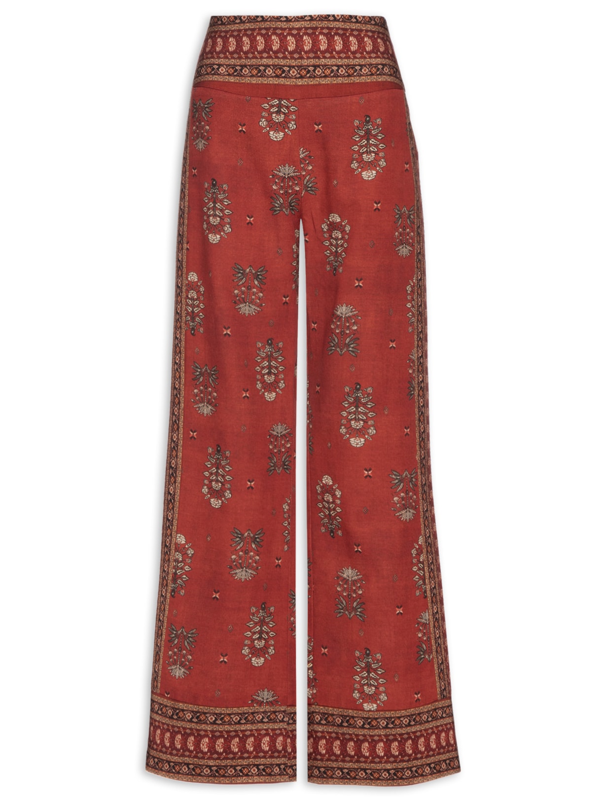 Calça Feminina Estampa Botteh - Vermelho