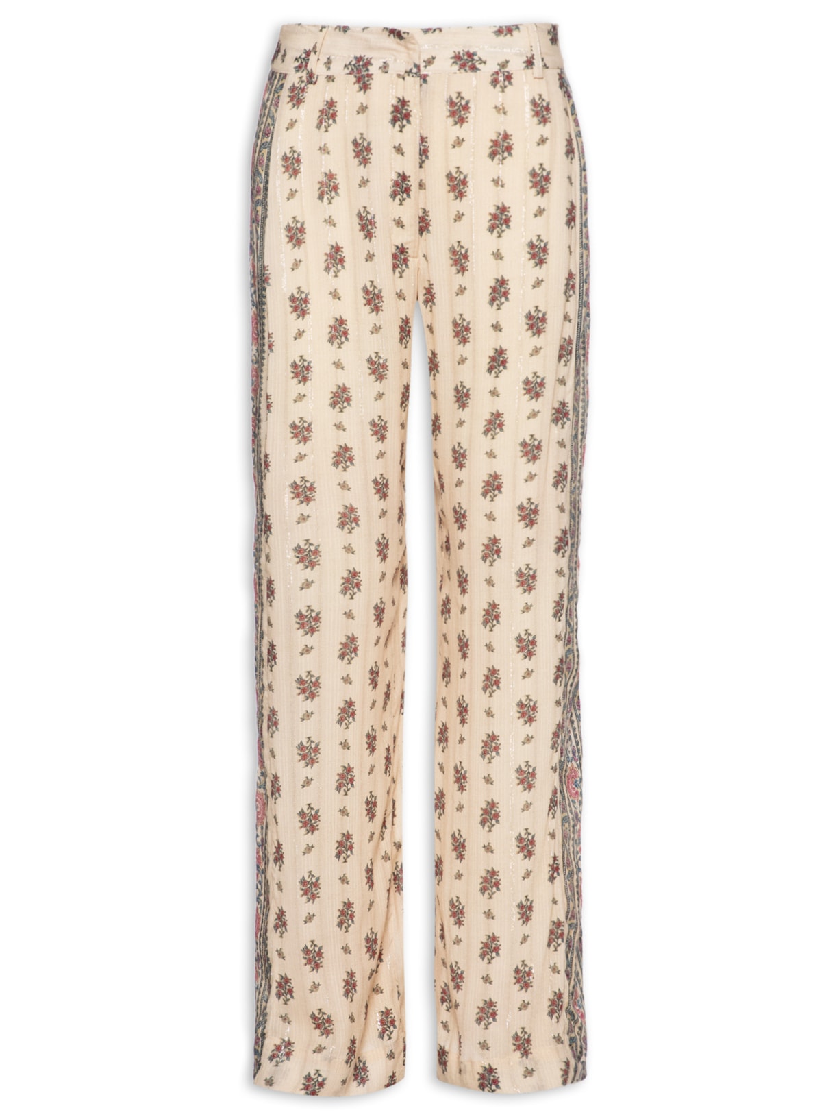 Calça Feminina Estampa Buque - Bege