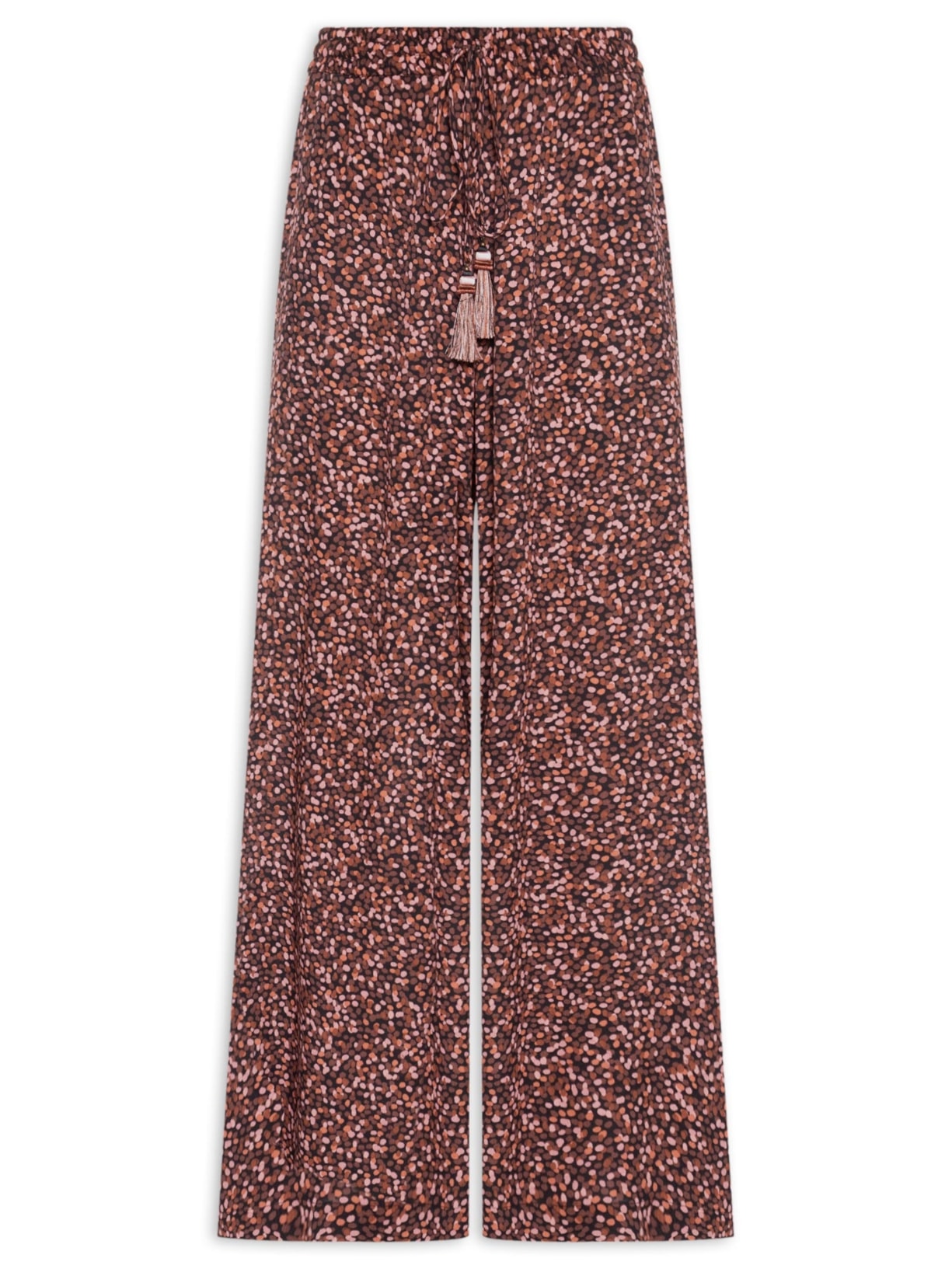 Calça Feminina Estampa Céu Noturno Marrom Dress To