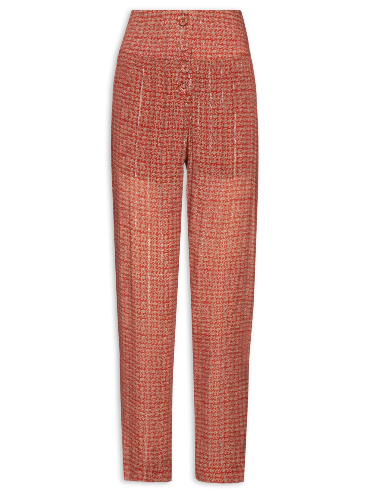 Calça Feminina Estampa Delhi - Laranja