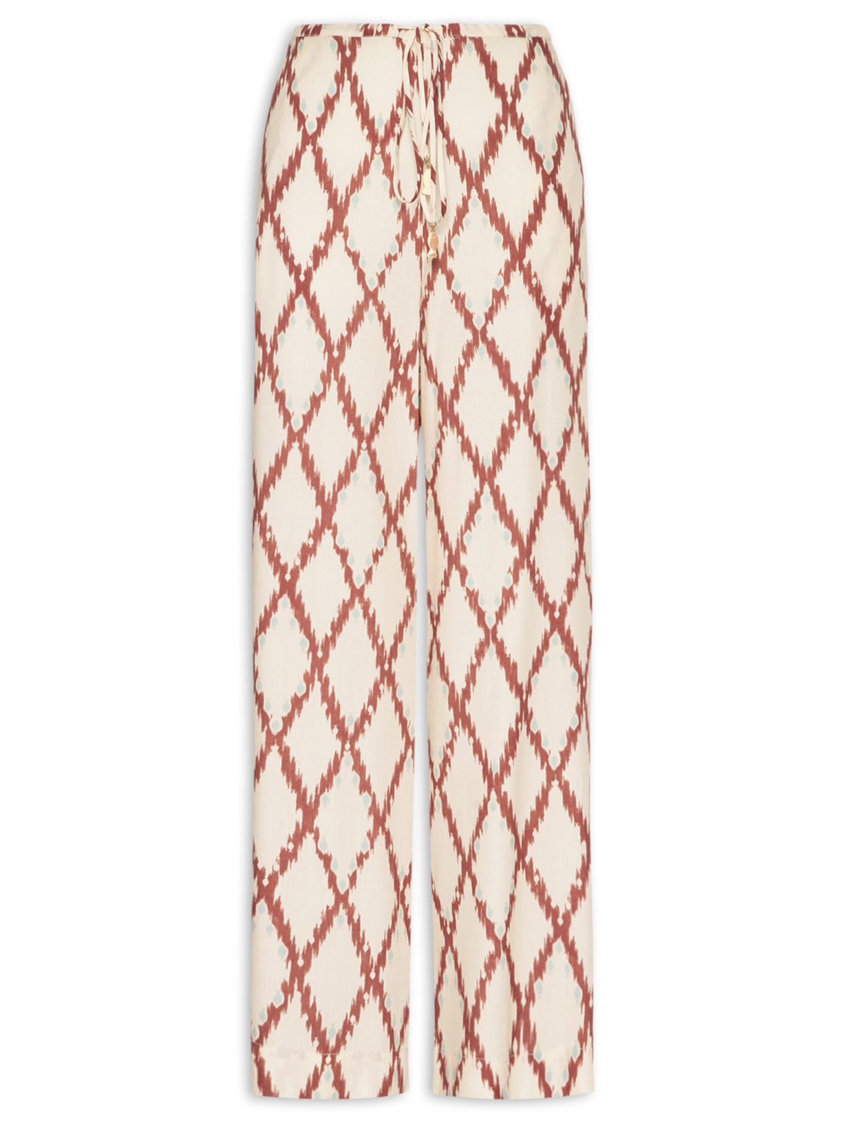 Calça Feminina Estampa Férias De Verão Vermelho Dress To