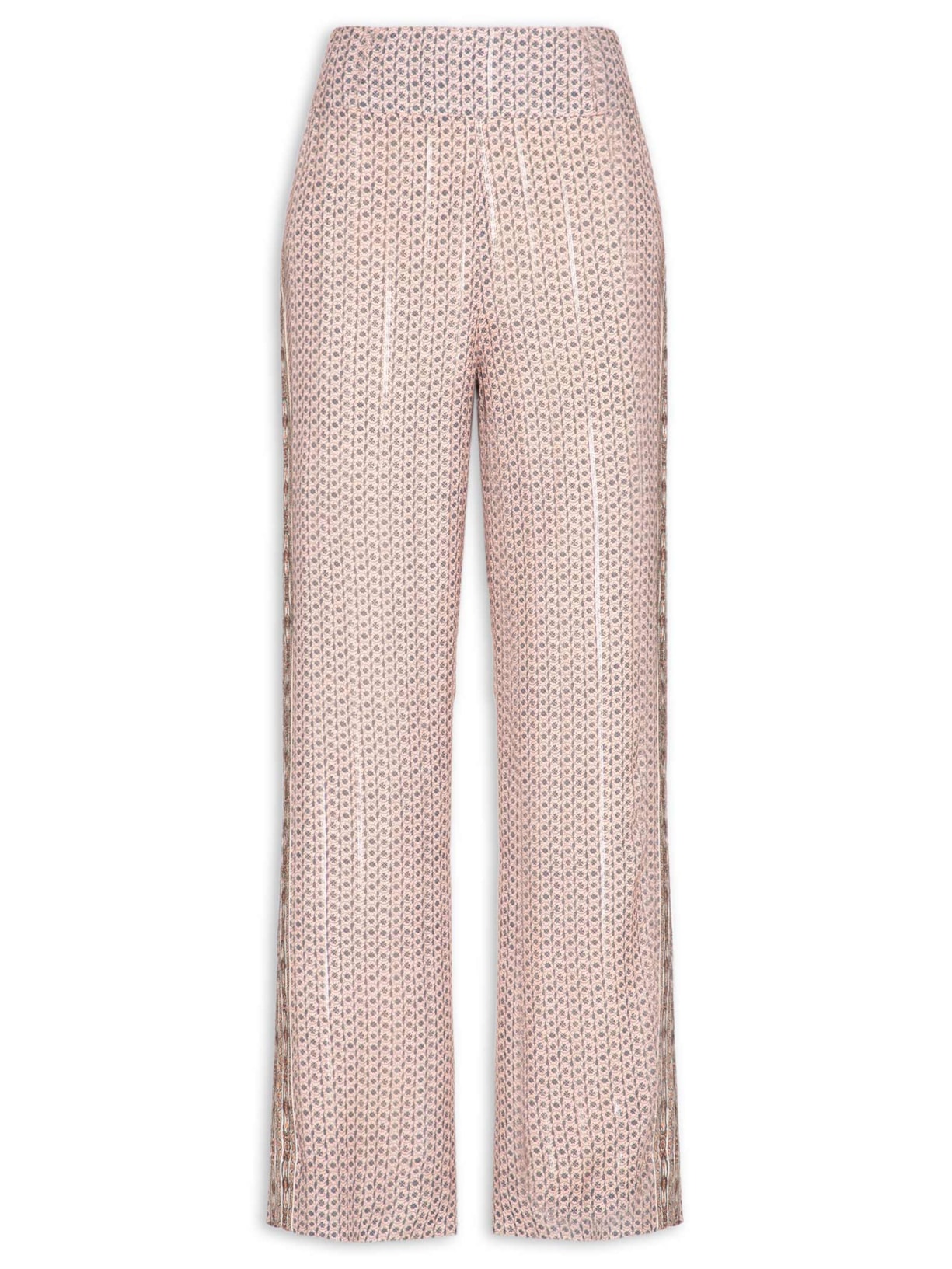 Calça Feminina Estampa Mini Flor Rosa Maria Filó