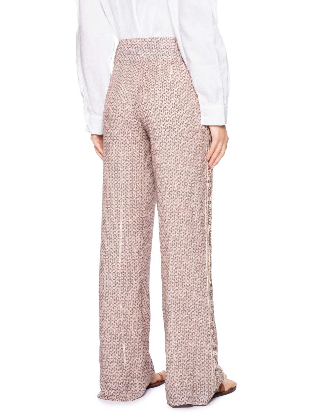 Calça Feminina Estampa Mini Flor Rosa Maria Filó