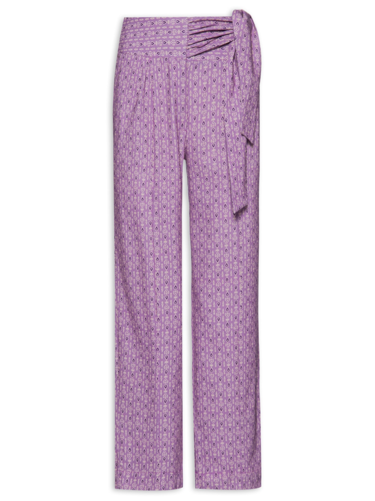 Calça Feminina Estampa Mini Ikat - Lilás