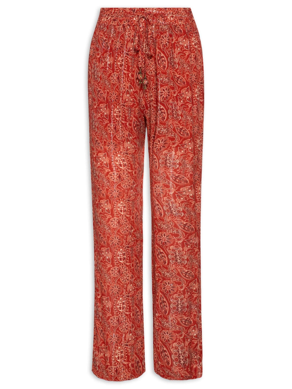 Calça Feminina Estampa Mysore - Vermelho