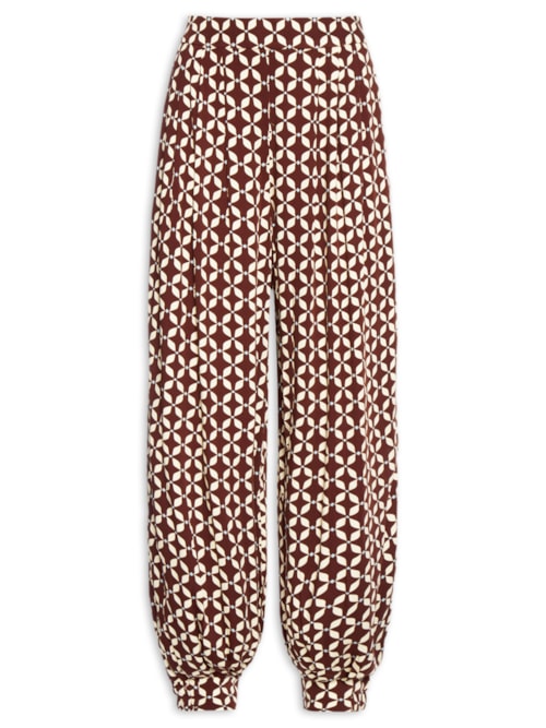 Calça Feminina Estampa Peixito - Marrom