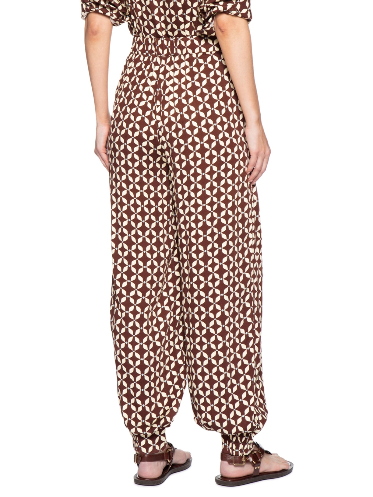 Calça Feminina Estampa Peixito Marrom Dress To