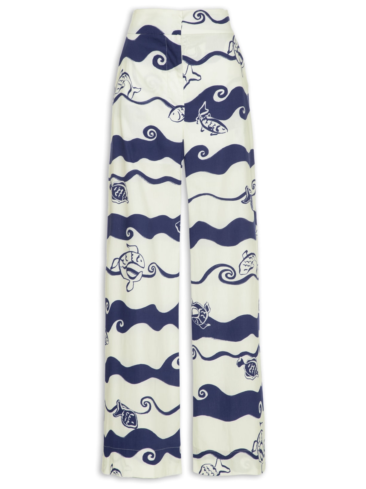 Calça Feminina Estampa Pintado - Azul