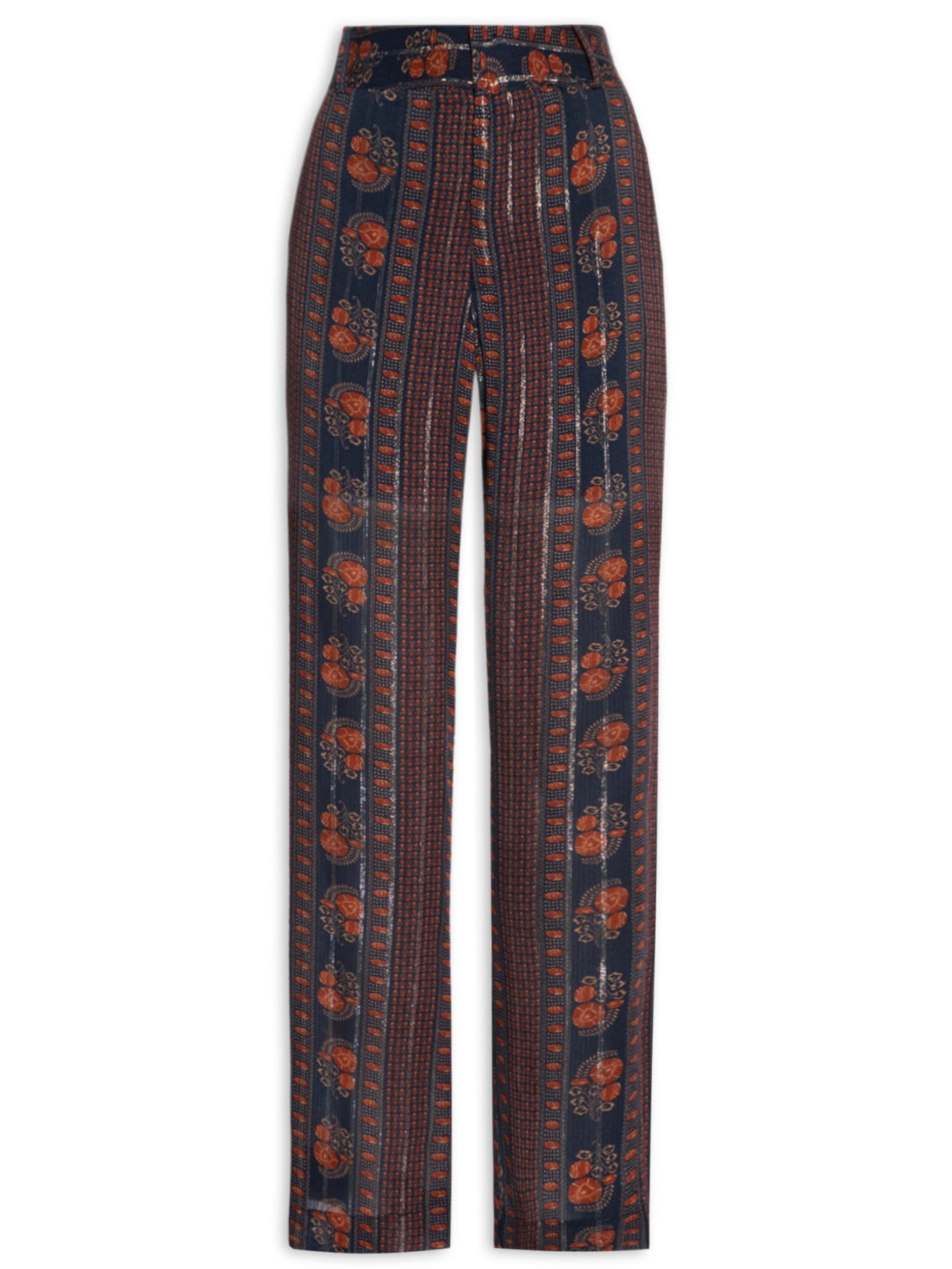 Calça Feminina Estampa Sari - Azul