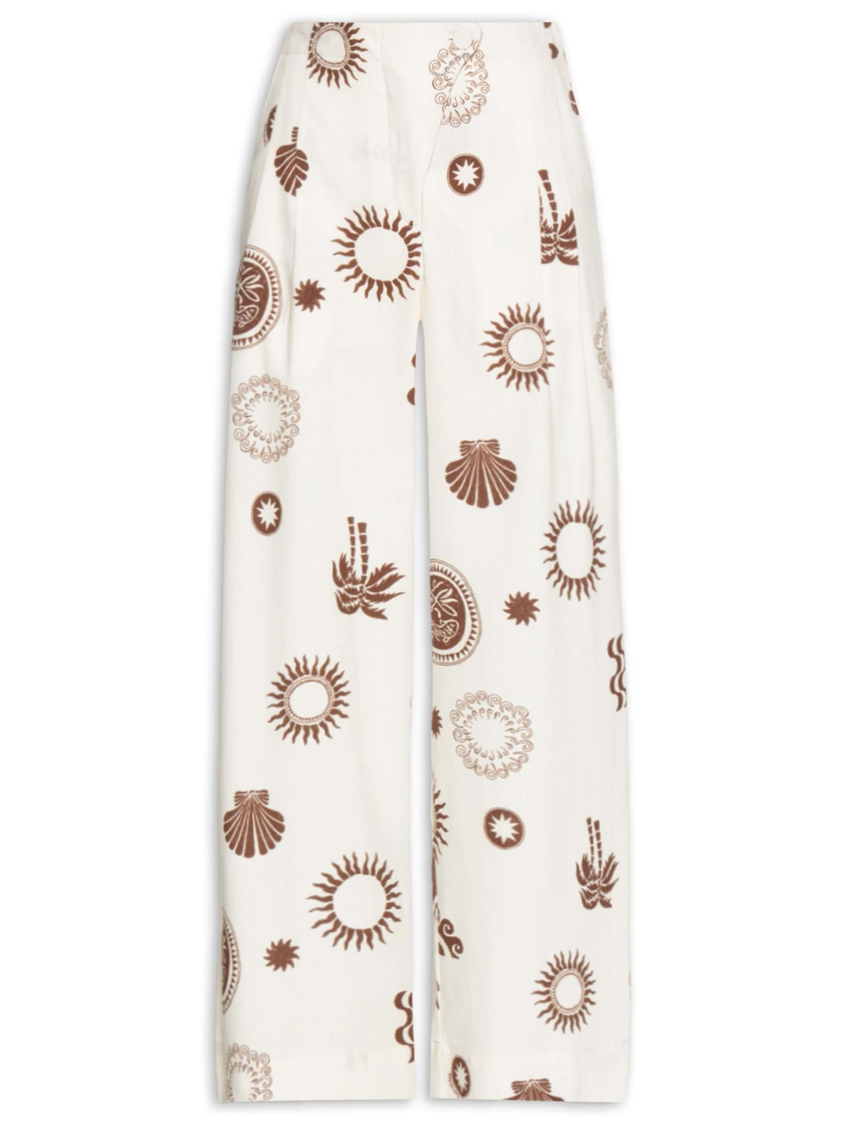 Calça Feminina Estampa Sol Rio - Bege