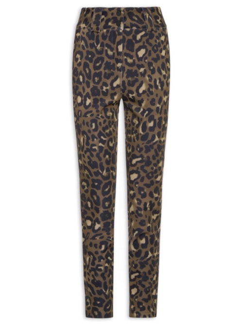 Calça Feminina Estampada - Marrom