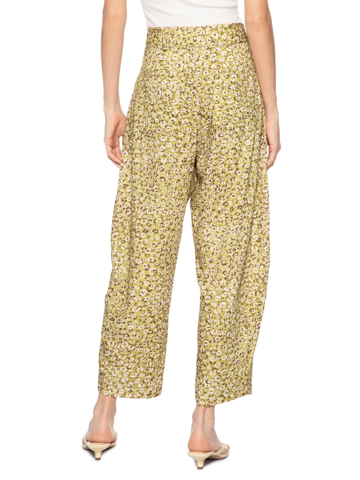 Calça Feminina Estampada Onça Duo Oasis Animal Print Animale Jeans