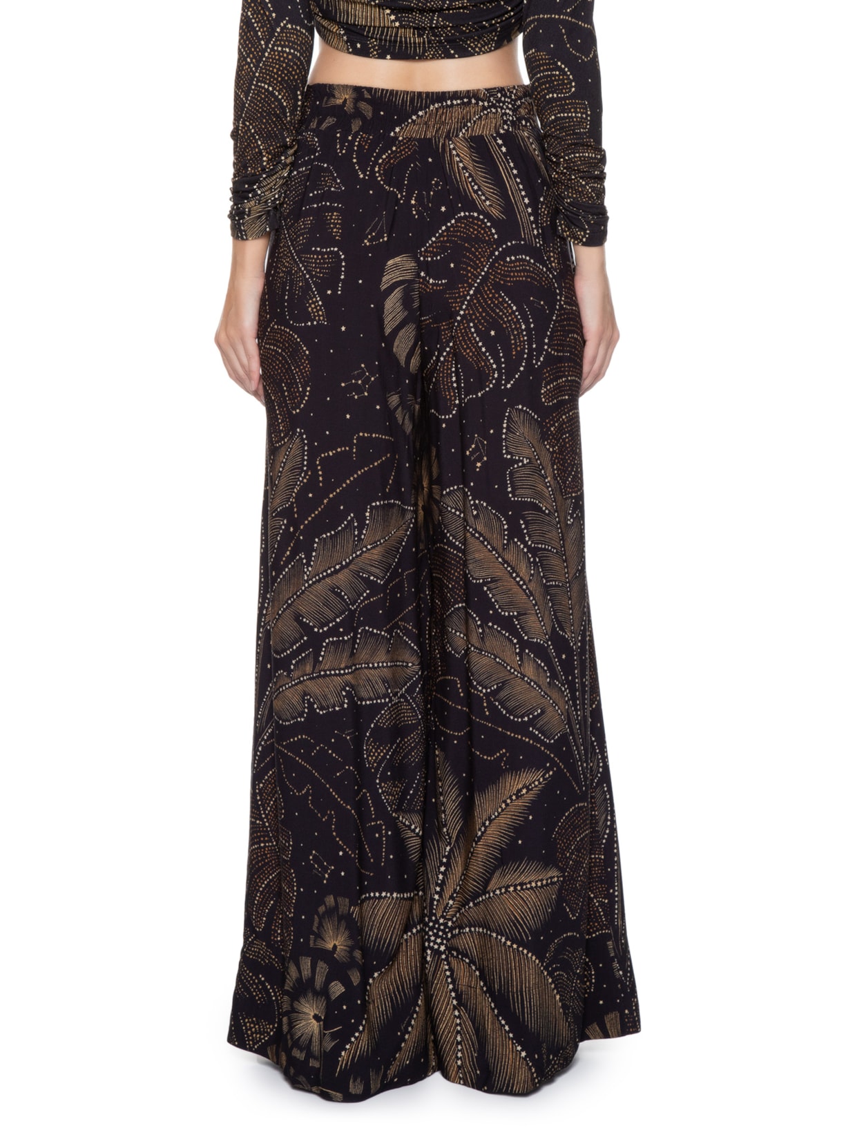 Calça Feminina Estrelada Preto Farm