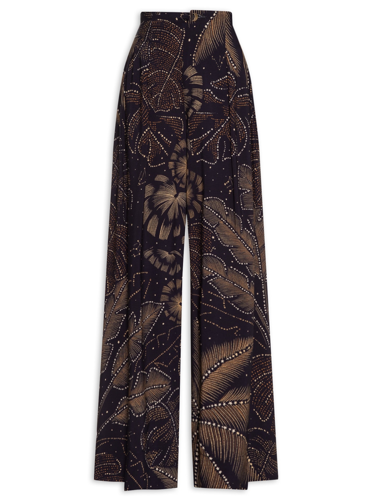 Calça Feminina Estrelada Preto Farm