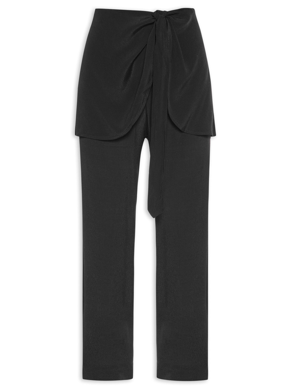 Calça Feminina Faixa Amarração - Preto