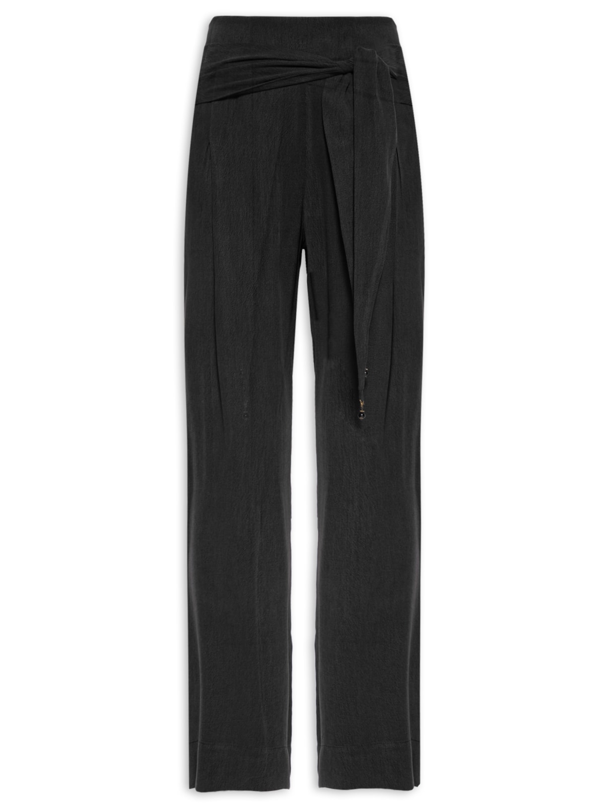 Calça Feminina Faixa Amarração - Preto
